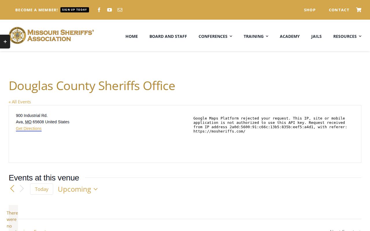 Missouri Sheriffs Association listing for the Douglas County Sheriffs Office